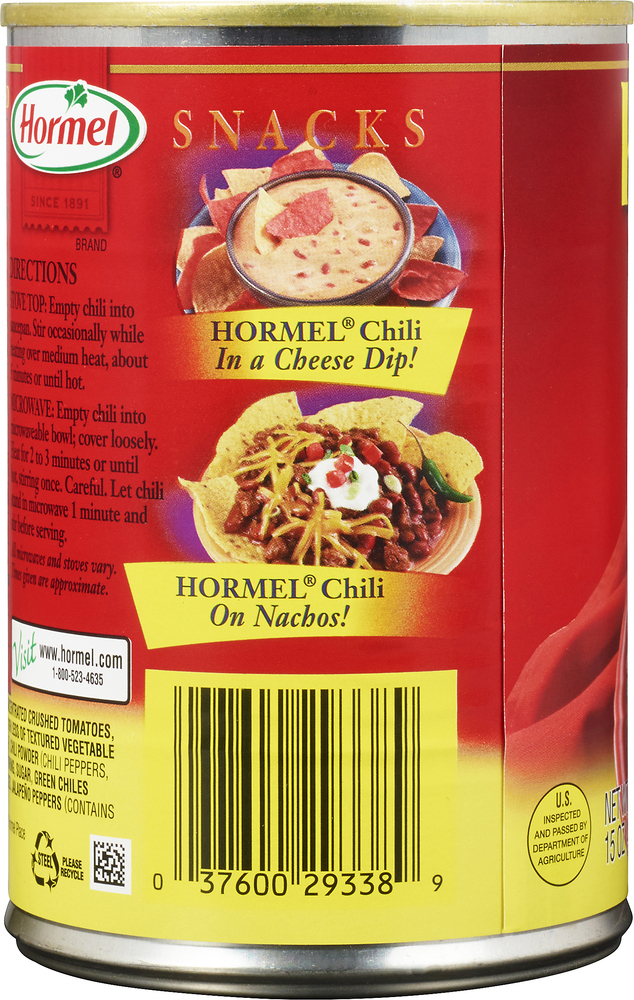 Hormel Chili, Chunky with Beef Beans